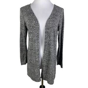 Charlotte Russe Marled Open Front Long Sleeve Cardigan Women's‎ Medium Gray